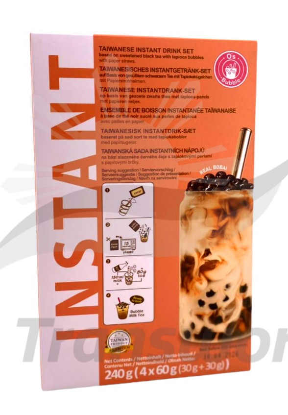 O's bubble Instant Boba Black Tea 240g