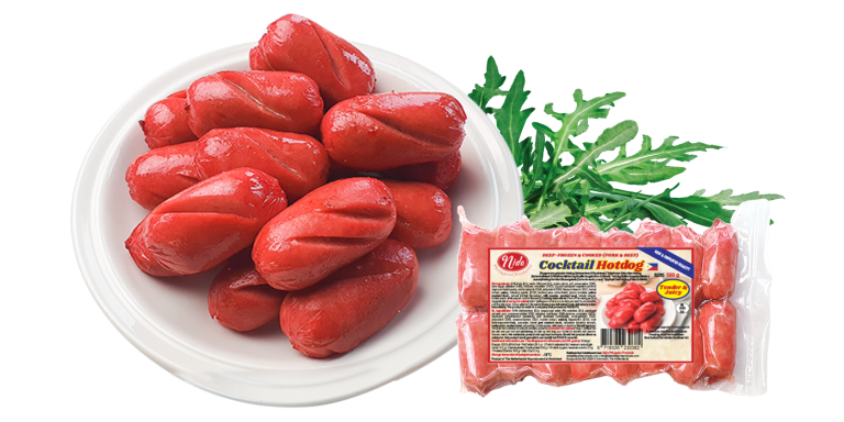 Nida Cocktail Hotdog Pork and Beef 18 sausages 450g