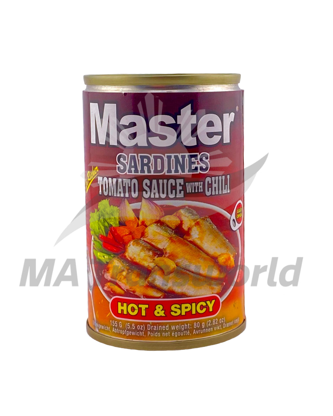 Master Premium Sardines in Tomato Sauce Chili 155g