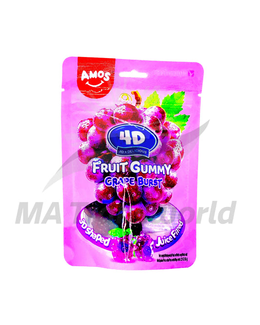 Amos Peelerz Gummy Candy Grape 65g