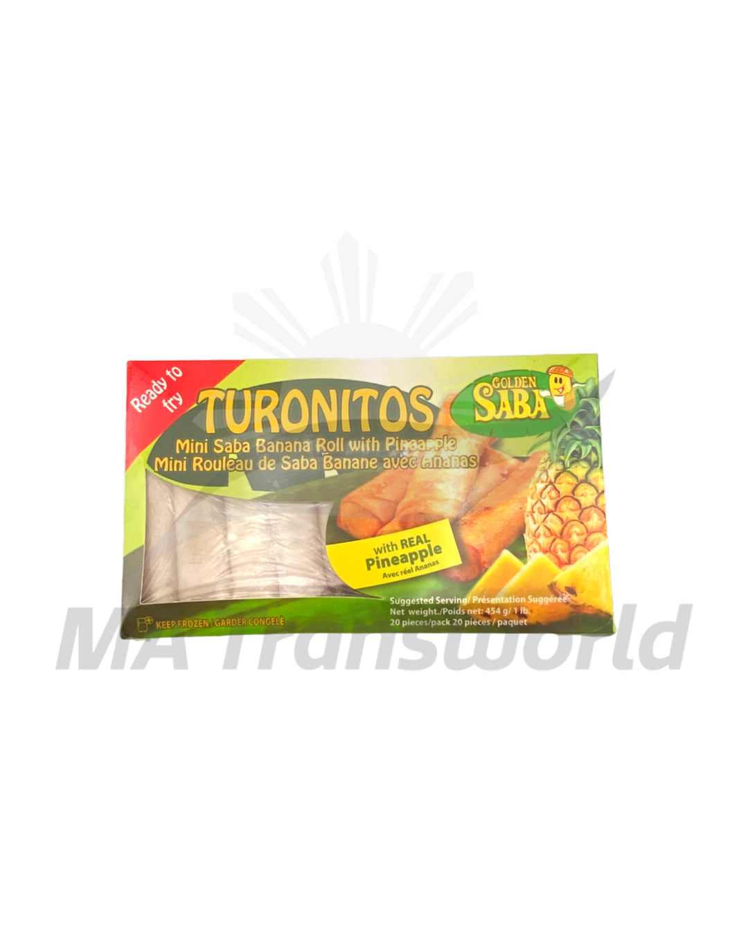 Golden Saba Turonitos Mini Spring Rolls Banana & Pineapple 454g