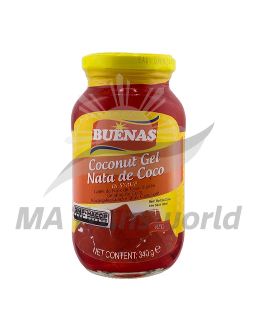 Buenas Coconut Gel Red Nata De Coco 340g
