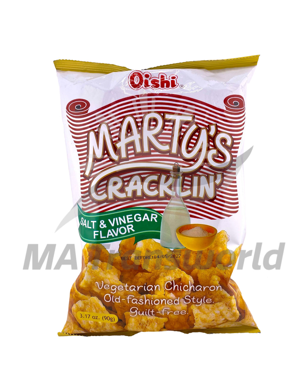 Oishi Marty's Crackling Salt und Vinegar Chicharon 90g
