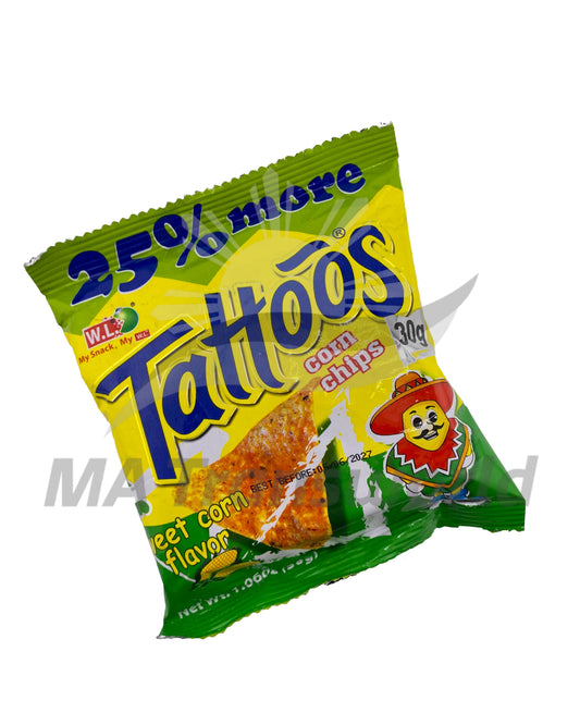 W.L. Tattoos Corn Chips Sweet Corn Flavor 30g