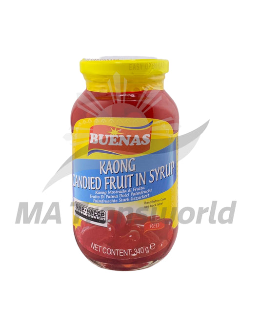 Buenas Palm Fruit Kaong Red in Jar 340g