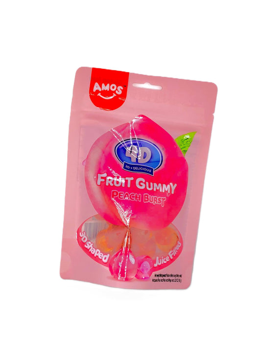 Amos 4D Fruit Gummy Peach 65g
