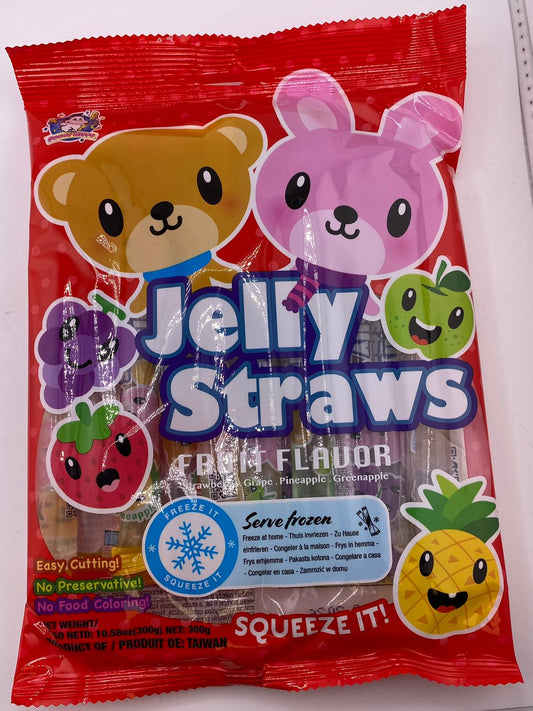 ABC Bear and Bunny Jelly Straw in Bag - Different Flavors 300g