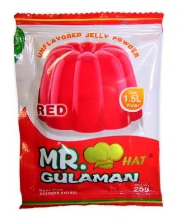 Mr Hat Gulaman Jelly Powder Red 25g