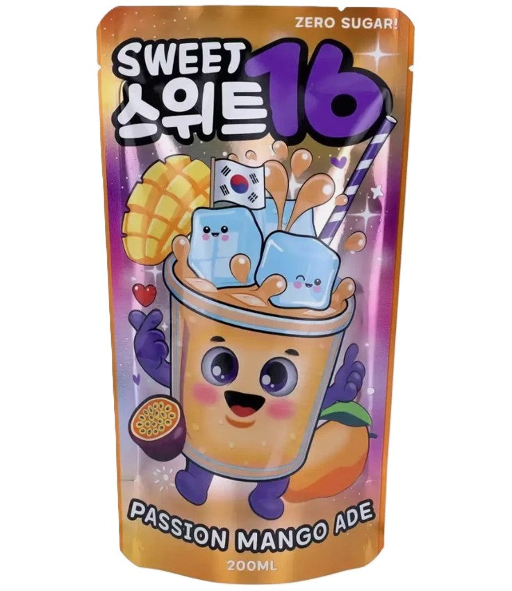 Sweet16 Passion Mango Ade Zero Sugar 200ml