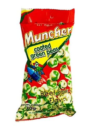 W.L. Muncher Coated Green Peas - Beef Spicy Flavor 70g