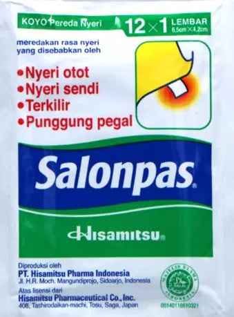 Salonpas Patches 6,5cmx4,2cm 1pc