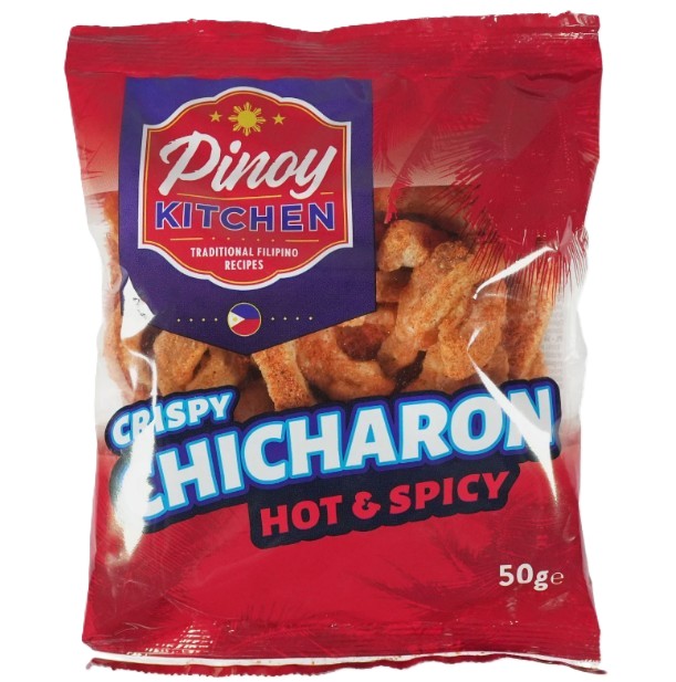 Pinoy Kitchen Chicharon Hot Chilli Flavor 50g