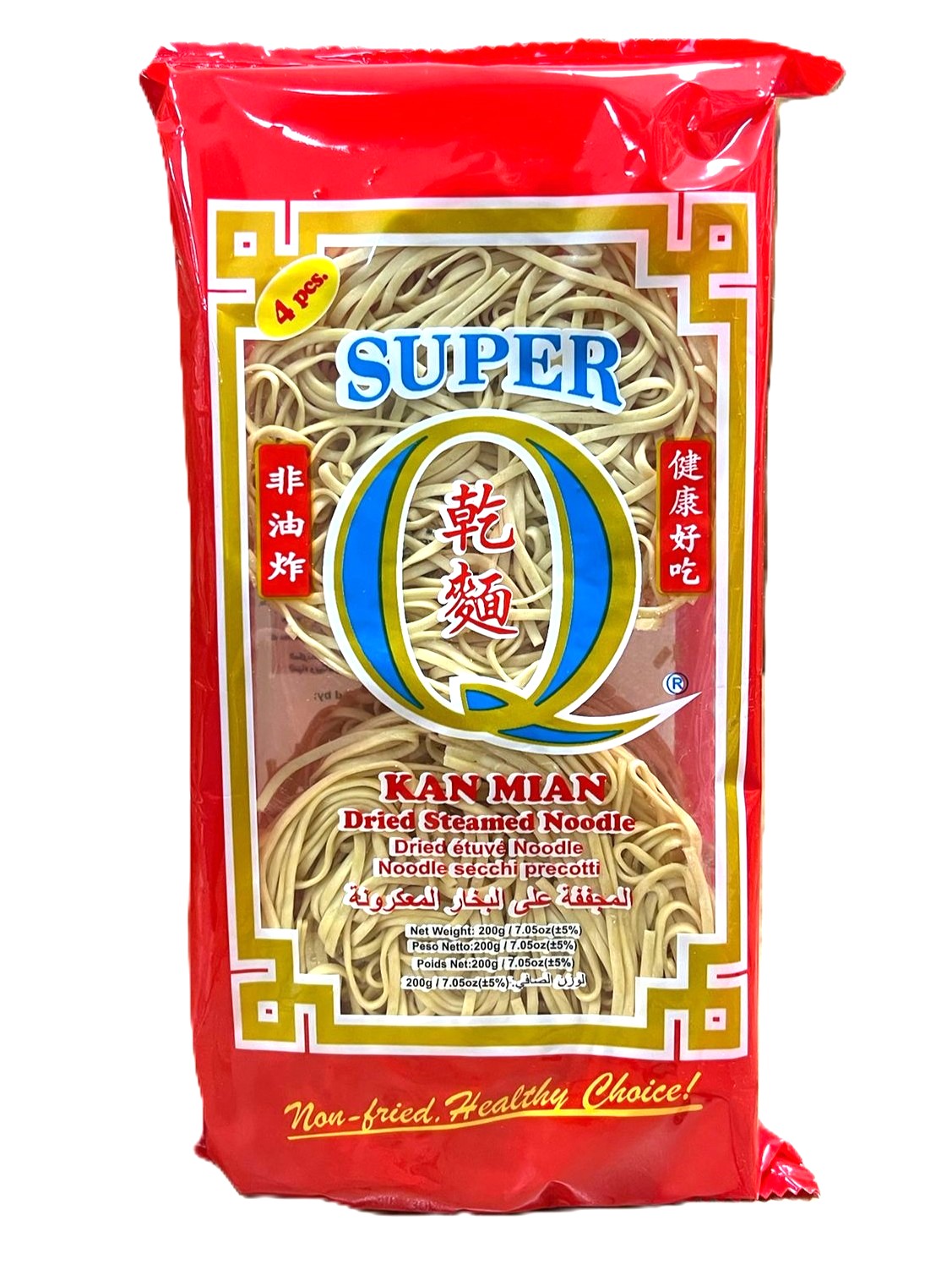 Super Q Kan Mian Dried Steamed Noodles 200g