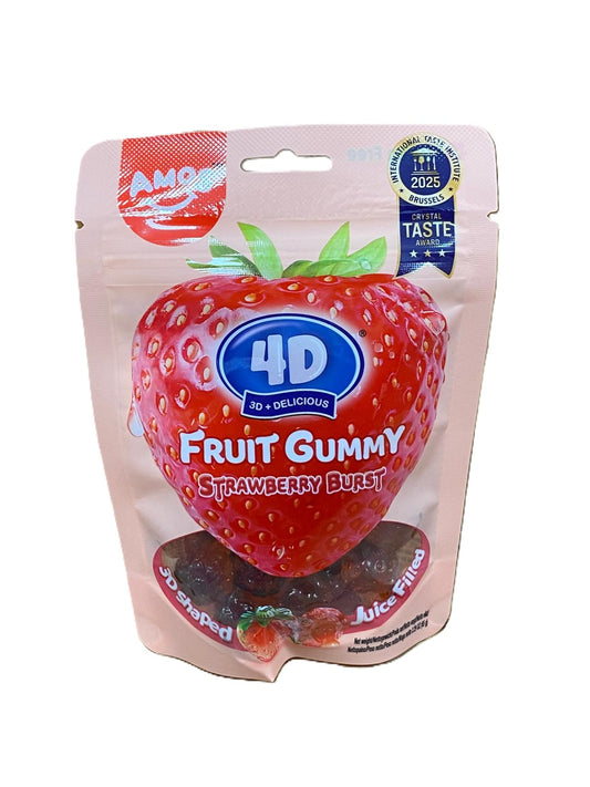 Amos 4D Fruit Gummy Strawberry 65g