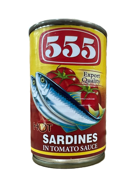 555 SARDINES in Tomato Sauce HOT 155G