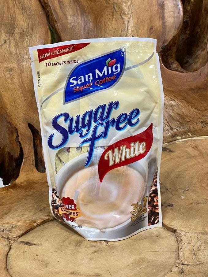 San Miguel Coffee 3 in 1 Sugar Free White 10x10g